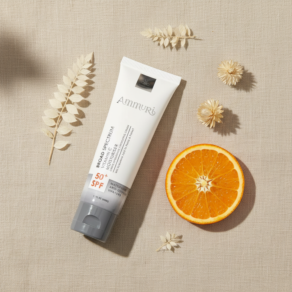 Vitamin C Day Cream SPF 50 for Brightening & Sun Protection | Ammuri