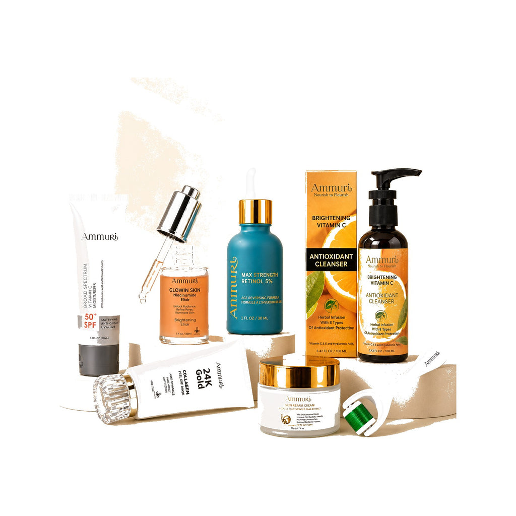 7-in-1 Anti-Ageing Skincare Set | Retinol, Niacinamide & Vitamin C | Ammuri