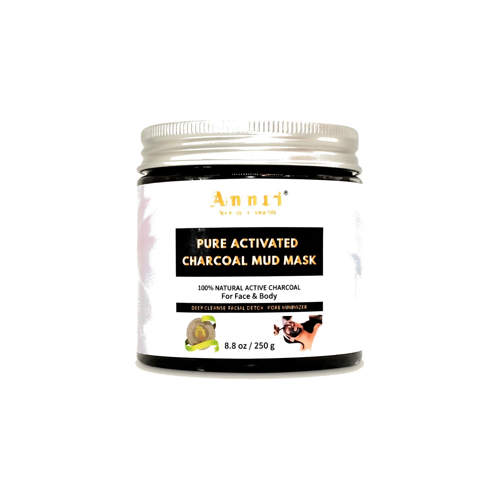 Activated Charcoal Mud Mask for Deep Cleansing Face & Body | Ammuri