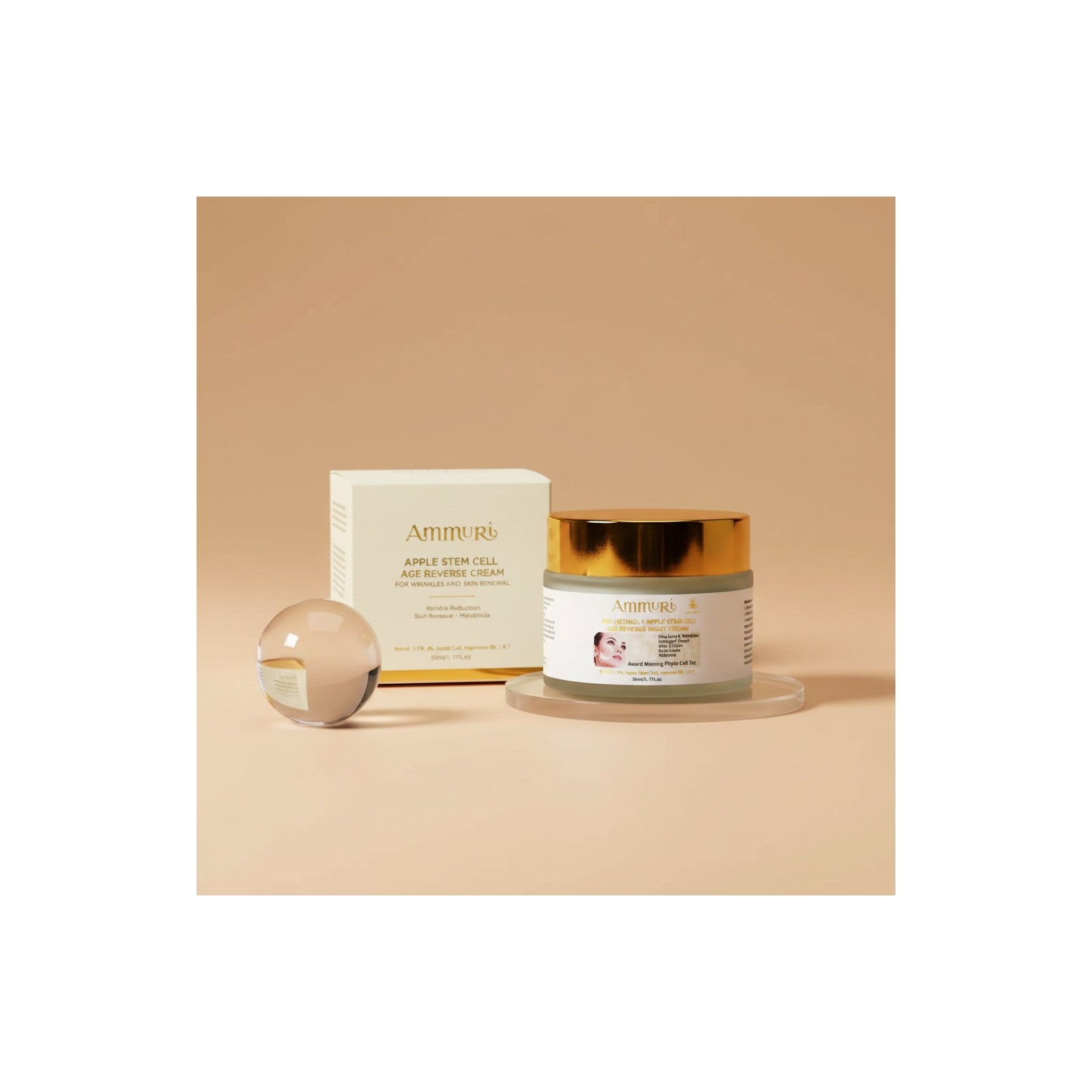 Apple Stem Cell Age Reverse Cream for Wrinkles & Skin Renewal | Ammuri