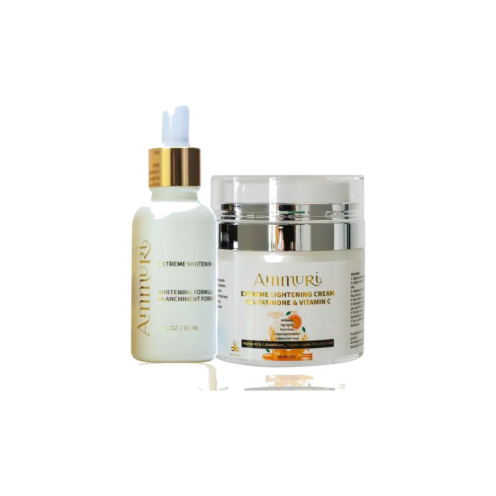Brightening Cream & Serum Set for Radiant & Even Skin Tone | Ammuri
