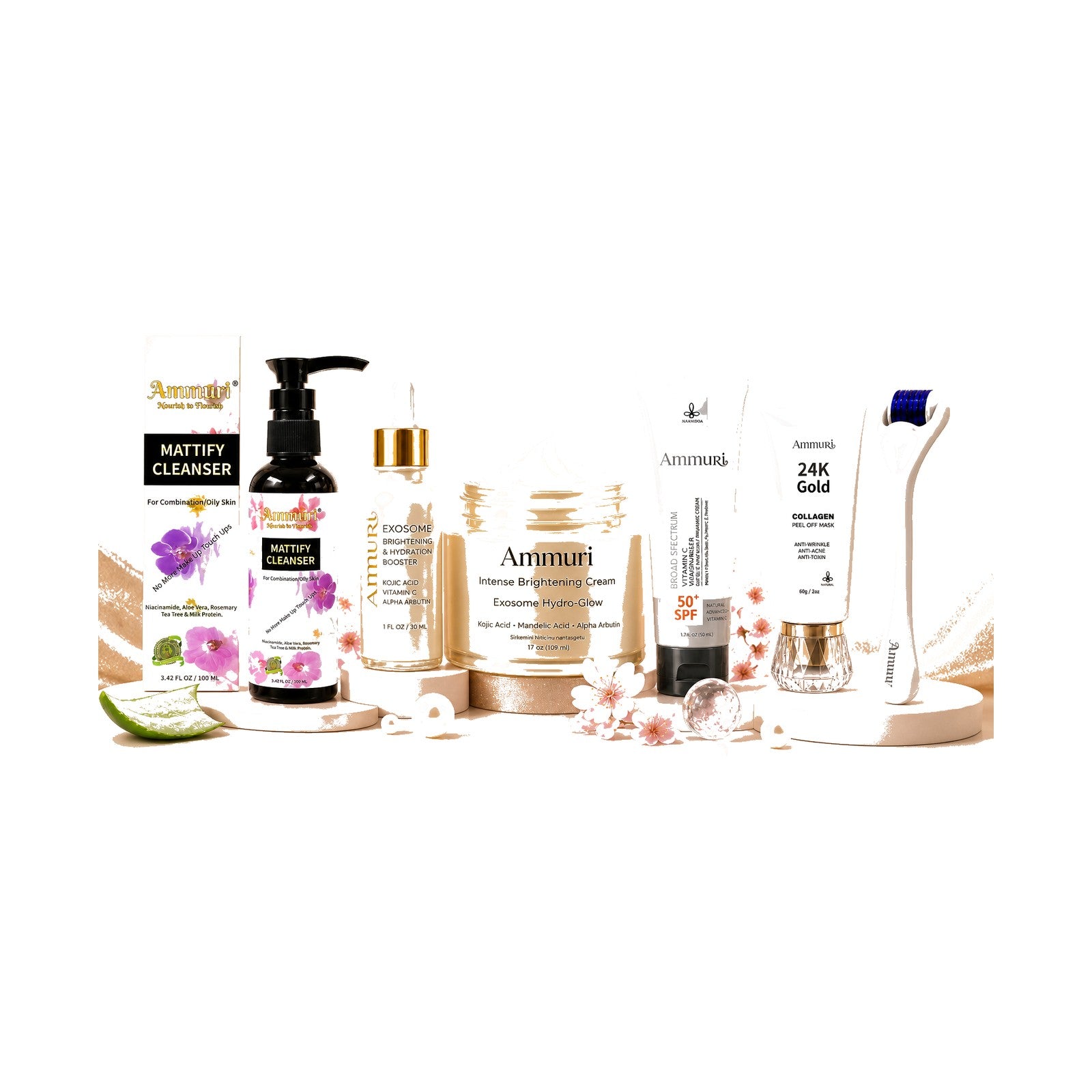 Complete Brightening Skincare & Beauty Set | Nourish, Treat & Glow | Ammuri