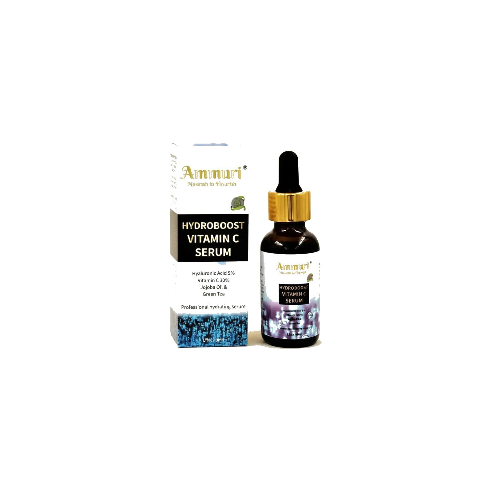 Hyaluronic Acid & Vitamin C Anti-Ageing Serum for Deep Hydration | Ammuri