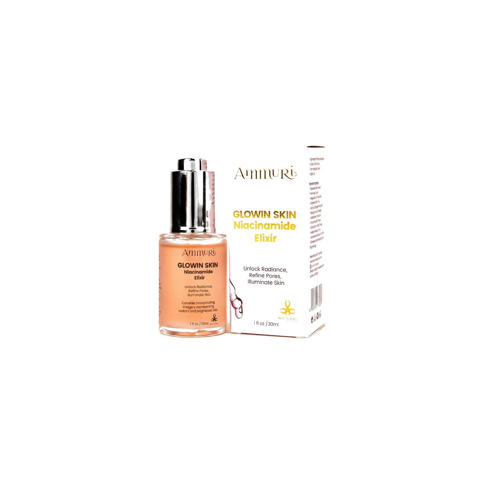 Niacinamide Brightening Face Serum for Dark Spots & Uneven Skin Tone | Ammuri