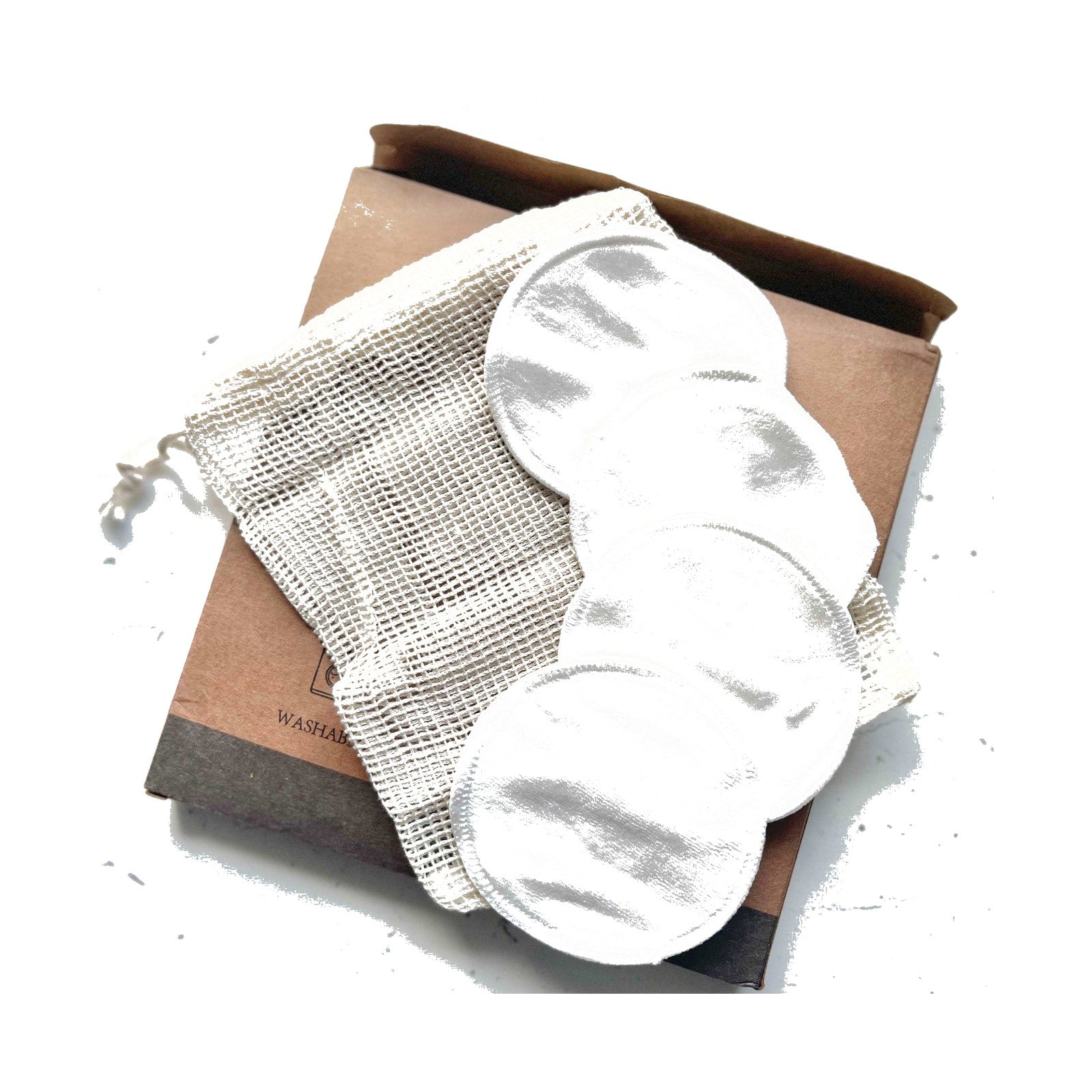 Re-useable Eco Friendly Bamboo Makeup Remover Pads - 12 pack with bag