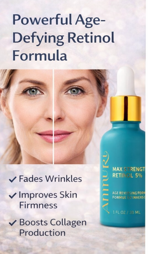 Retinol MAX 5% Anti-Ageing Serum for Youthful & Firm Skin | Ammuri
