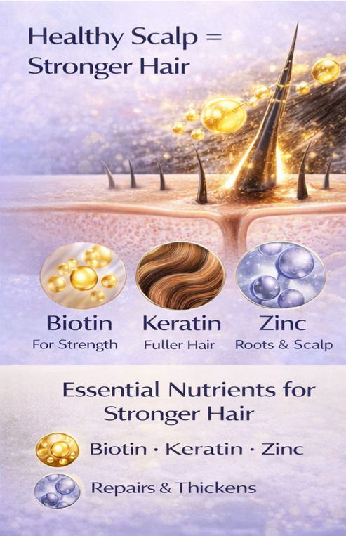 Biotin Shampoo for Hair Thinning & Thicker-Looking Hair (473ml) | Ammuri Beauty