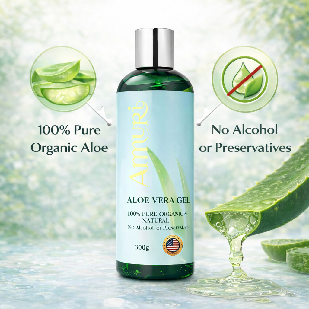 Organic Aloe Vera Gel for Natural Skin Relief & Hydration | Ammuri