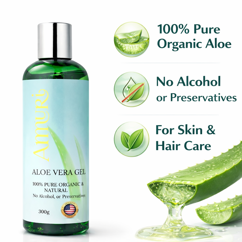 Organic Aloe Vera Gel for Natural Skin Relief & Hydration | Ammuri
